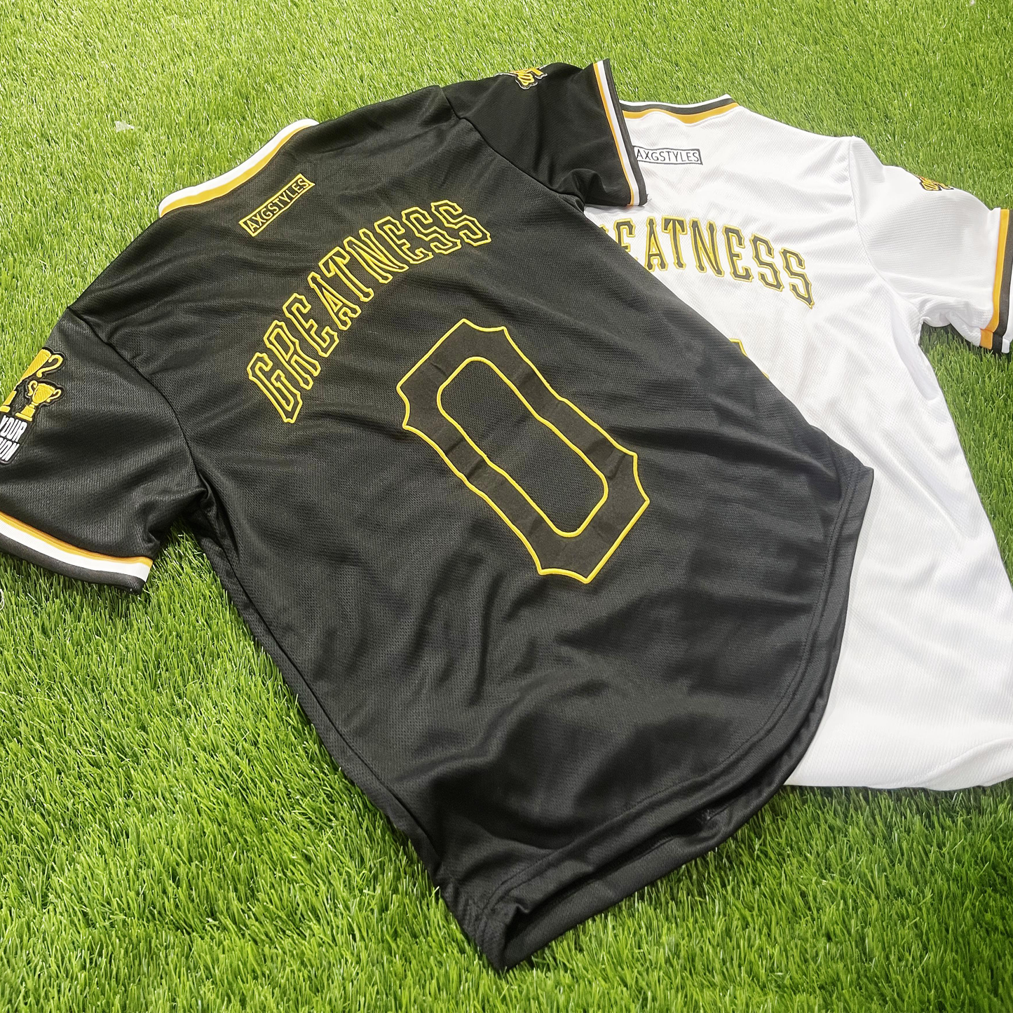 AXG BASEBALL JERSEYS (BLK/GOLD)