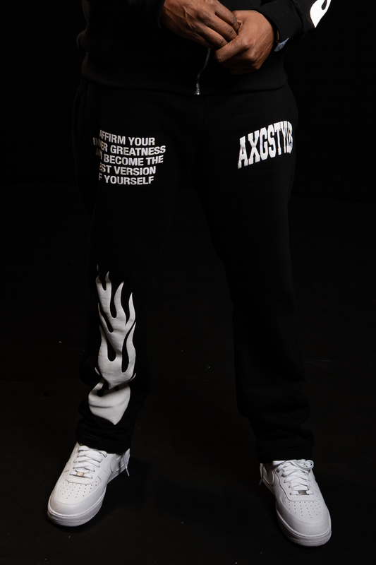 "TRUST IN YOURSELF" PANTS (BLACK/WHITE)