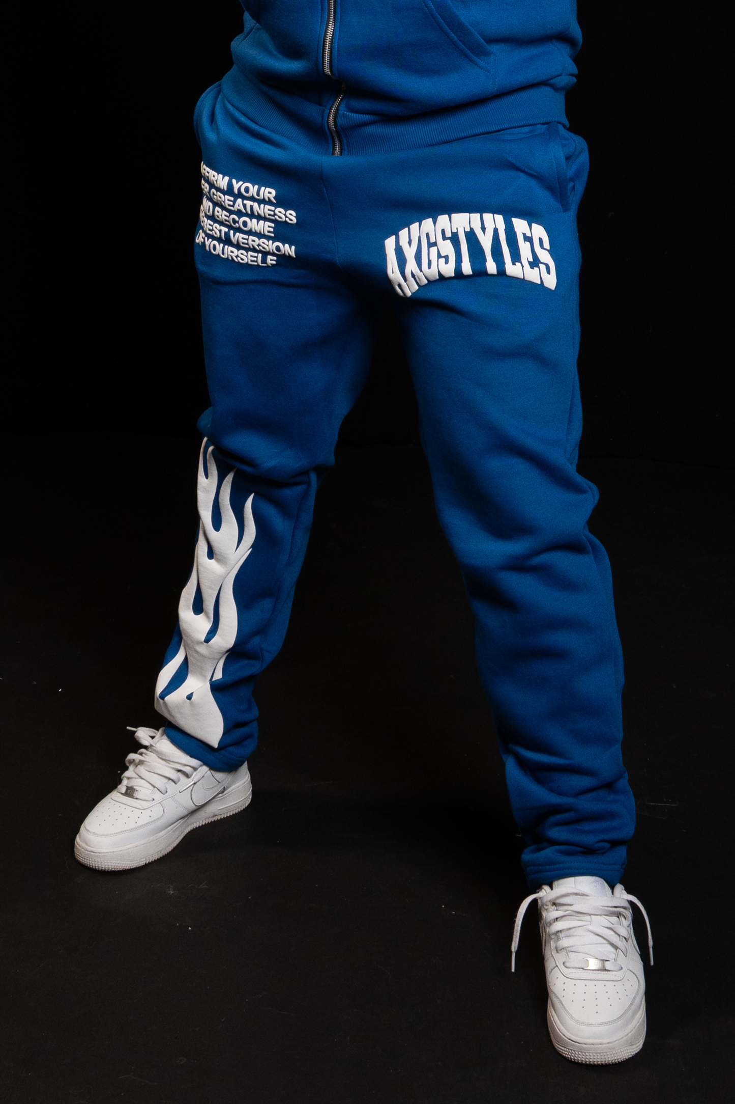 "TRUST IN YOURSELF" PANTS (BLUE/WHITE)