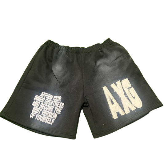 "TRUST IN YOURSELF" SHORTS (BLK/WHITE)