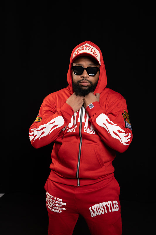 "TRUST IN YOURSELF" HOODIES (RED/WHITE)