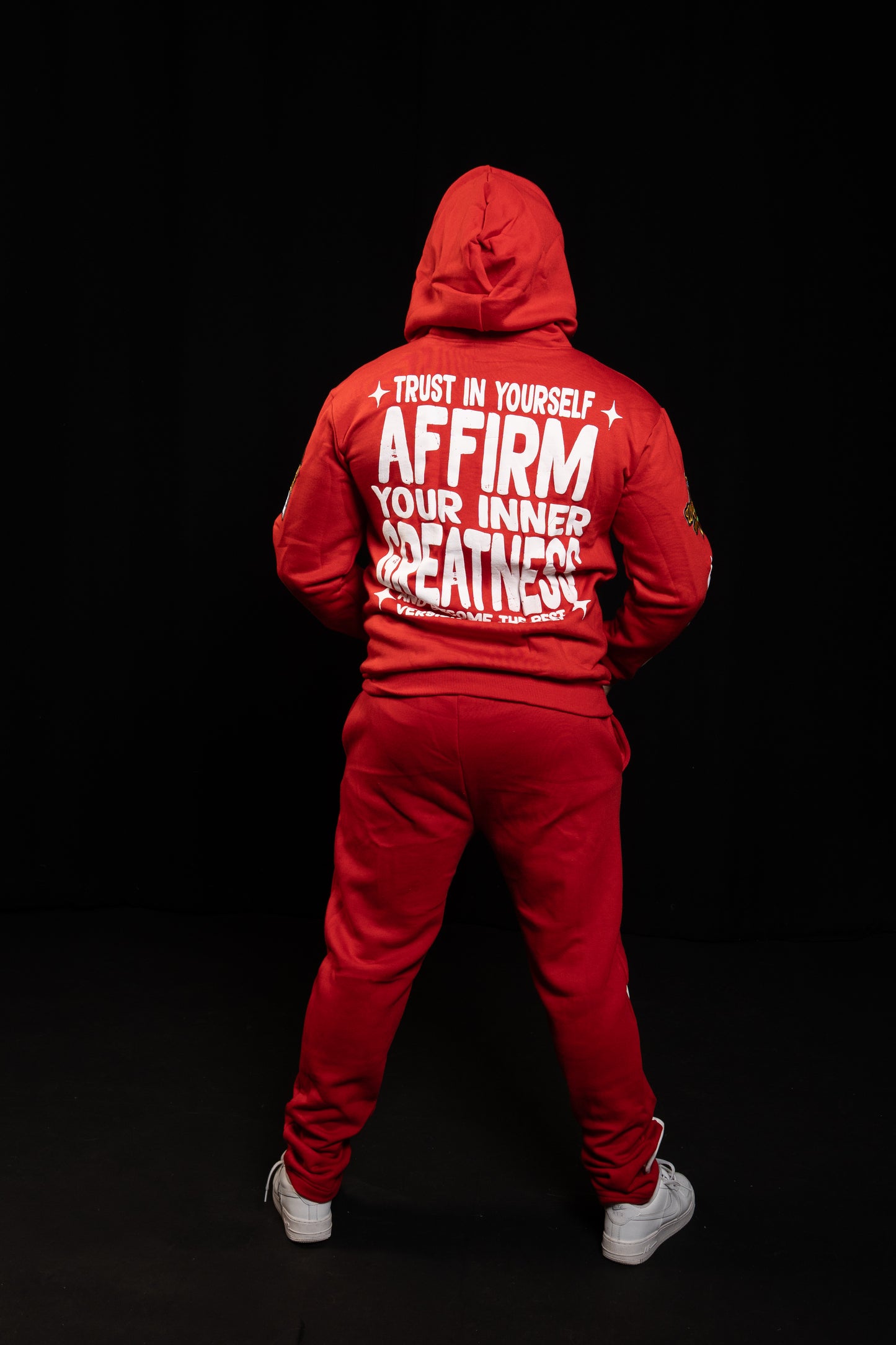 "TRUST IN YOURSELF" HOODIES (RED/WHITE)