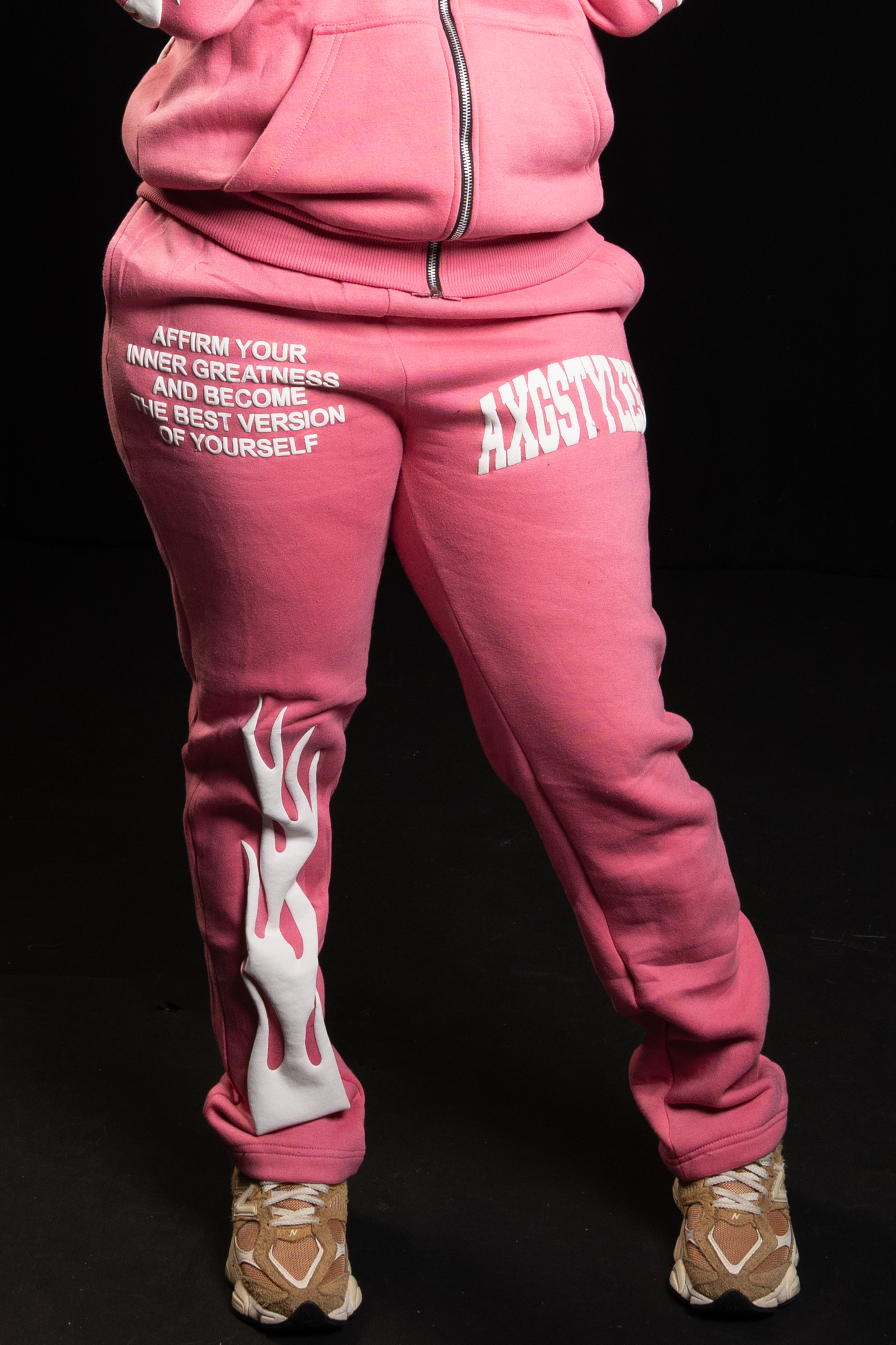 "TRUST IN YOURSELF" PANTS (PINK/WHITE)