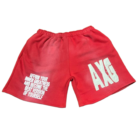 "TRUST IN YOURSELF" SHORTS (RED/WHITE)