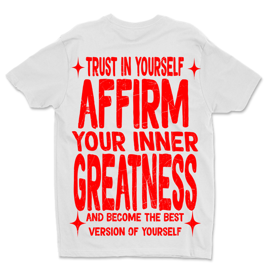 "TRUST IN YOURSELF"  (WHT/RED)
